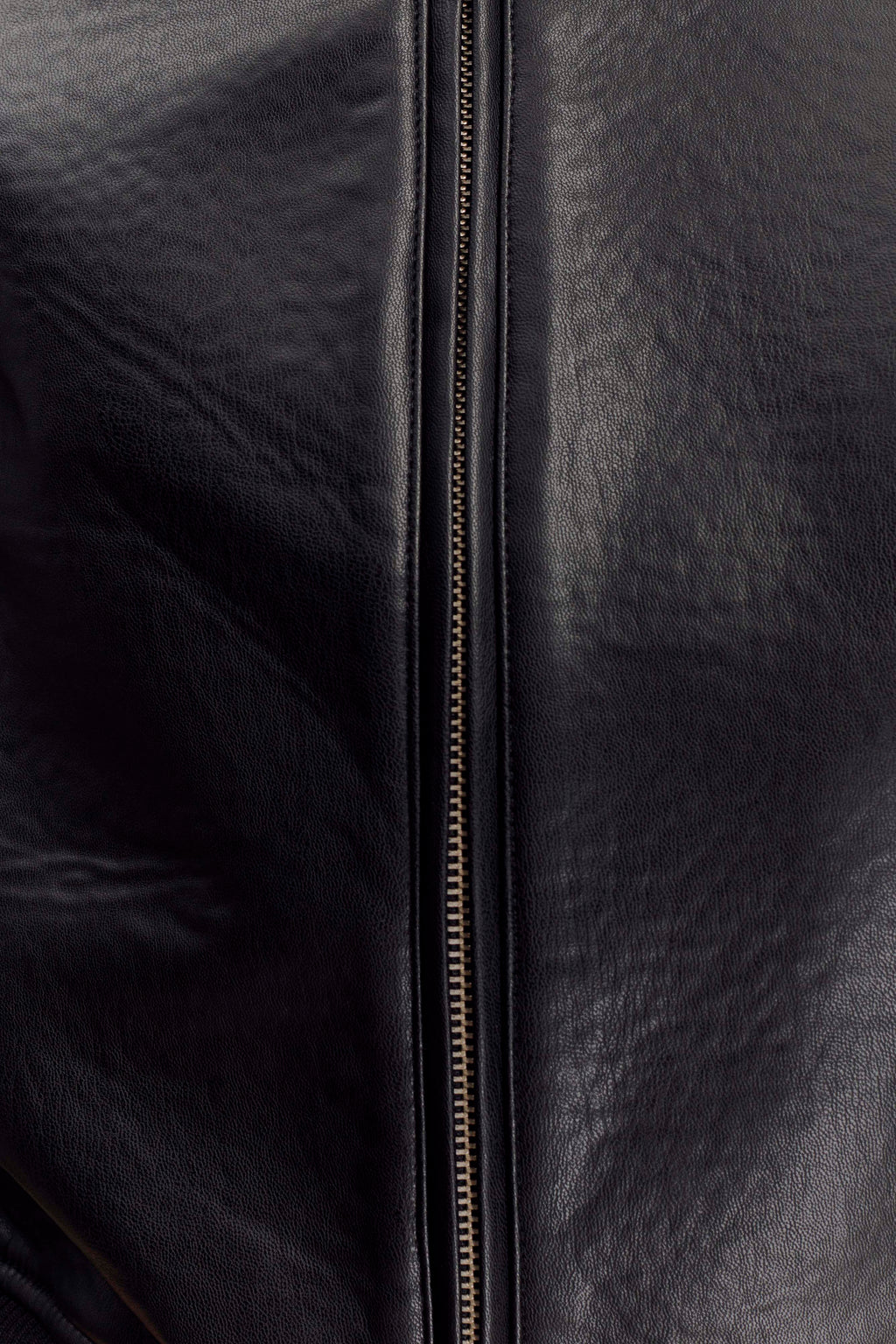 Codi Faux Leather Bomber Jacket - Black