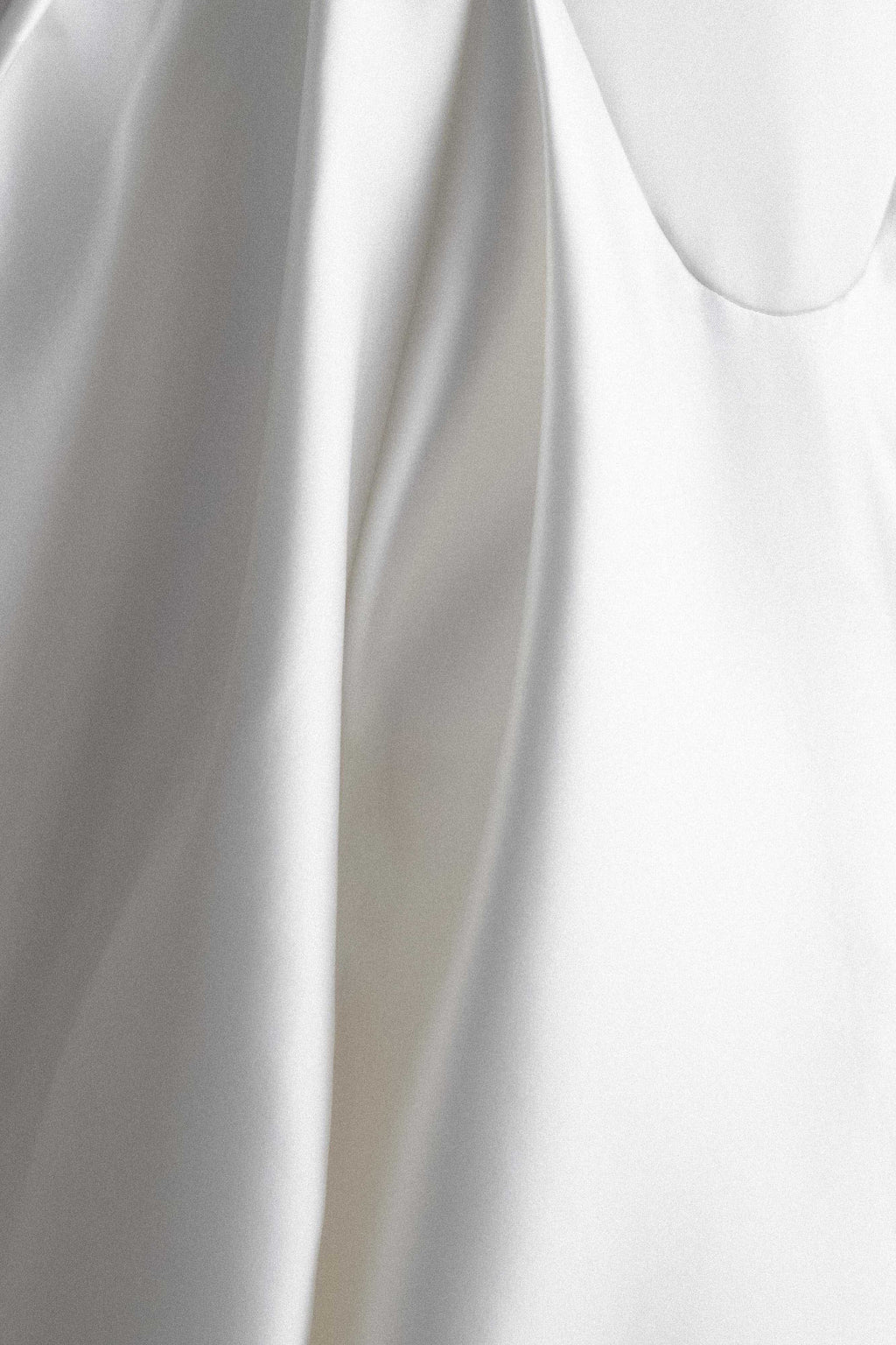Delphine Satin Strapless Maxi Gown - White