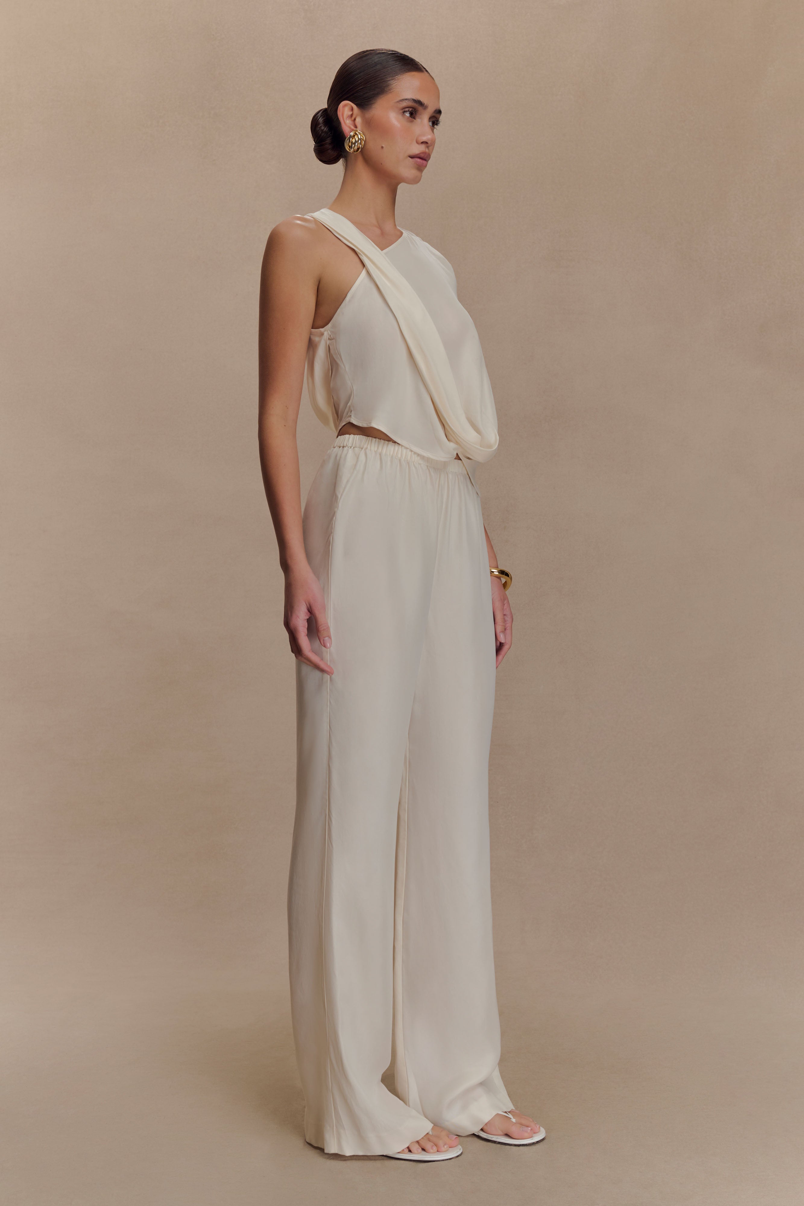 Violeta Straight Leg Pant - Ivory
