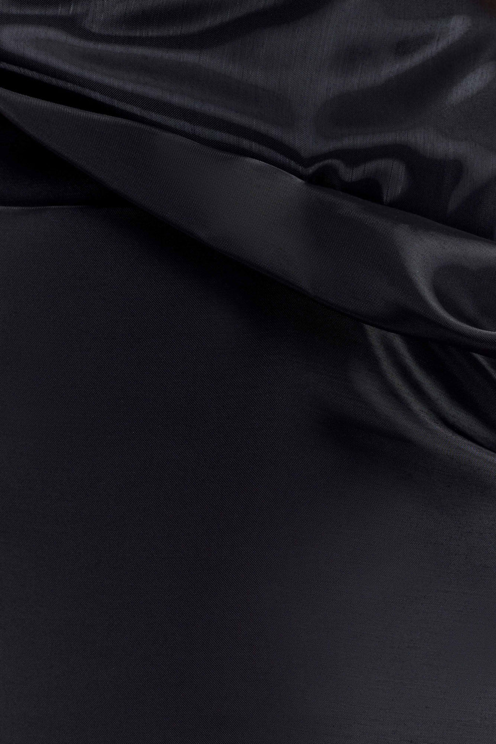 Calliope Strapless Organza Maxi Dress - Black
