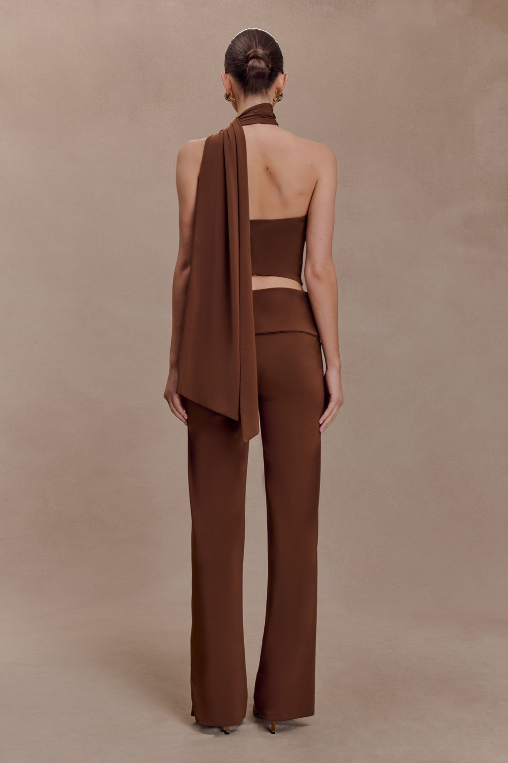 Lydia Slinky Straight Leg Pants - Chocolate