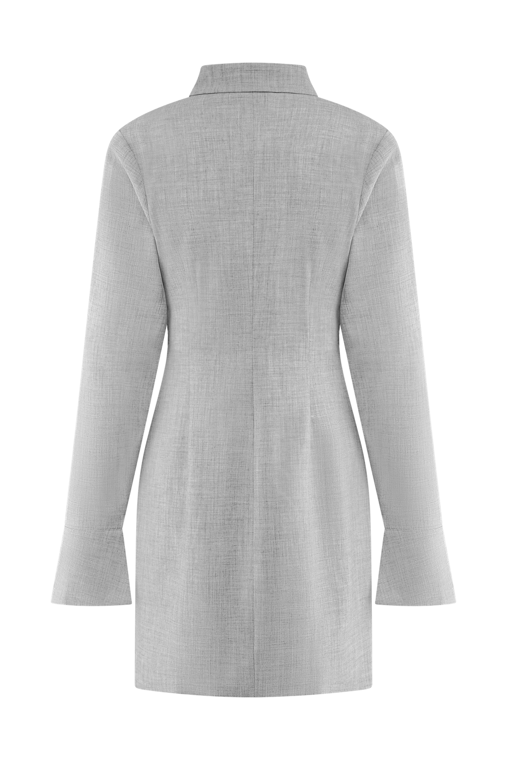 Dorian Fitted Shirt Mini Dress - Charcoal Marle
