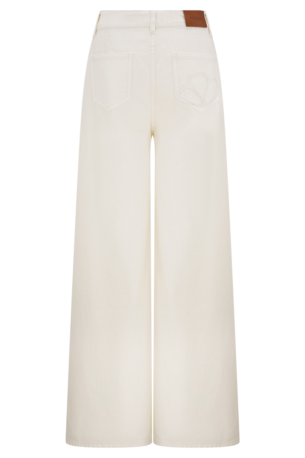 Carmella Embroided Jeans - Ecru